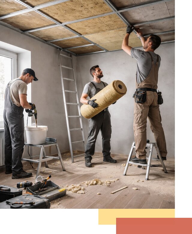 Шумоизоляция потолка в Усинске: профессиональный монтаж и отделка